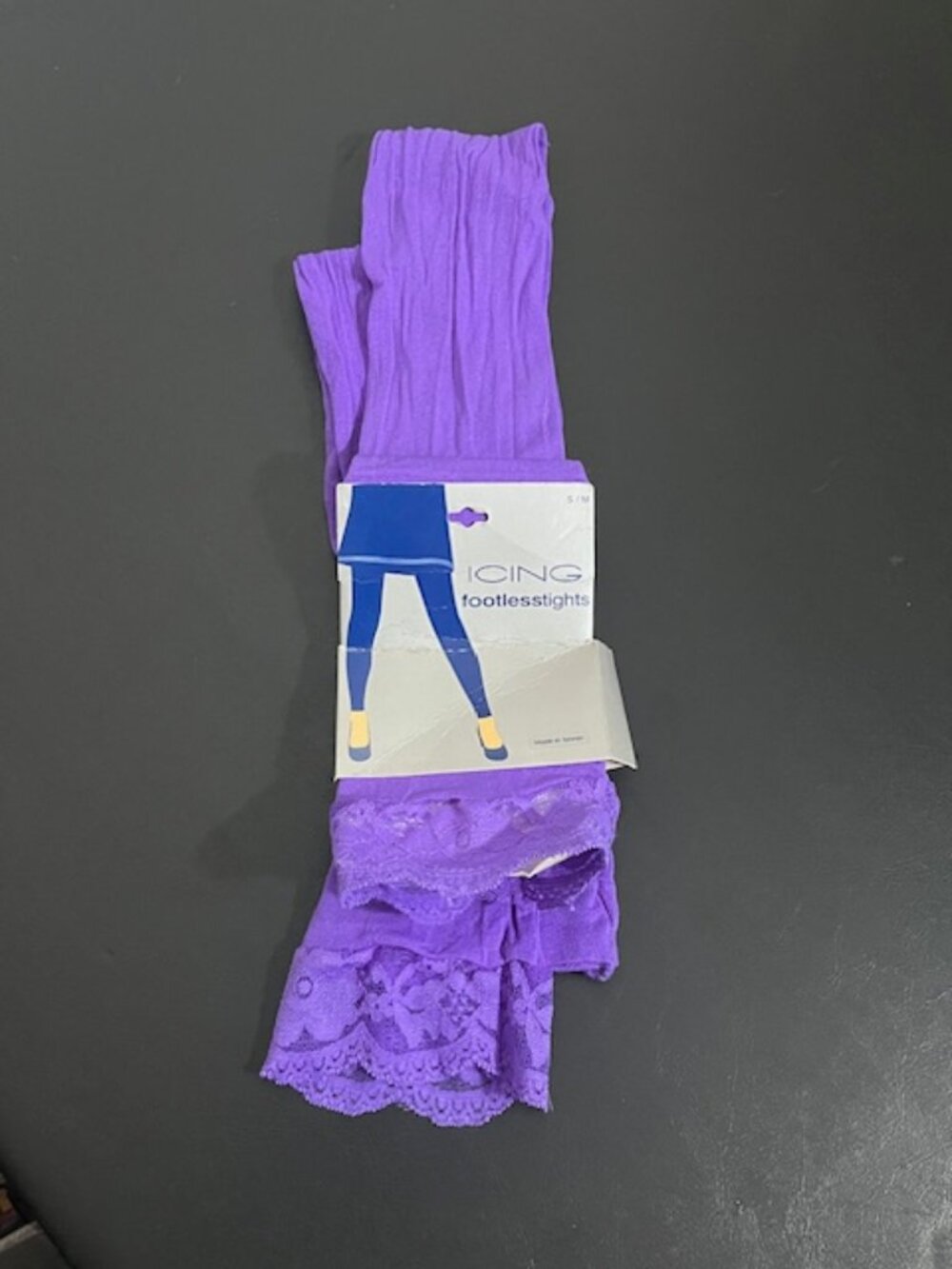 Icing Footless Tights Purple Size S/M